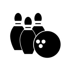 Wall Mural - color bowling pin ball icon