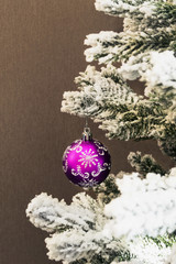 Canvas Print - Ball on christmas tree