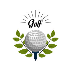 Wall Mural - emblem golf game icon