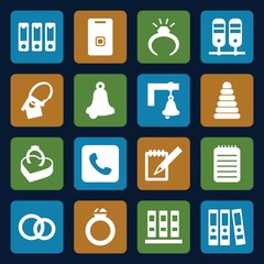 Poster - Set of 16 ring filled icons
