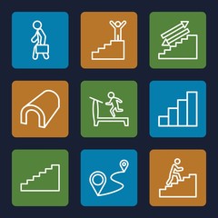 Poster - Set of 9 walk outline icons