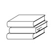silhouette set stack school books icon vector illustration