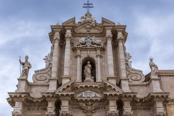 Sticker - Cathedral of Syracuse, loctaed on the Ortygia isle, Sicily island, Italy