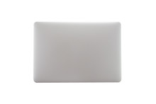 Laptop In Closed Top View Isolate On White.
