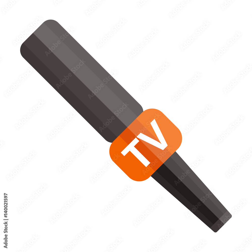 Microphone vector icon isolated interview music TV web broadcasting ...