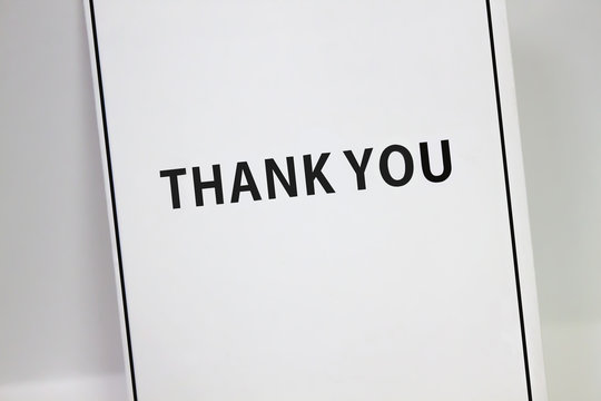 Thank you card letterpress