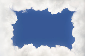 Wall Mural - frame made from clouds. abstract background.