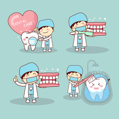 Wall Mural - dentist and tooth