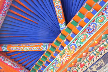 Wall Mural - Tibetan Buddhist Monastery Architecture and Decoration