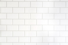 White Tiles Brick Background