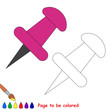 © mikhaylova_anna - Page to be colored, simple education game for kids.
