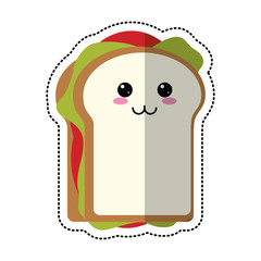 Wall Mural - cartoon sandwich tasty food vector illustration eps 10