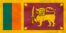 Sri Lanka Waving Flag. Sri Lanka National Flag Background Texture.