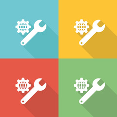 App Maintenance Flat Icon Concept