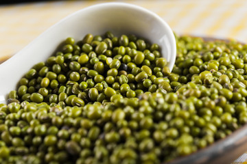 Mung beans on the table