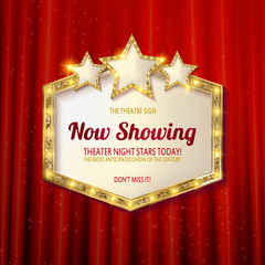Wall Mural - showtime retro signs.