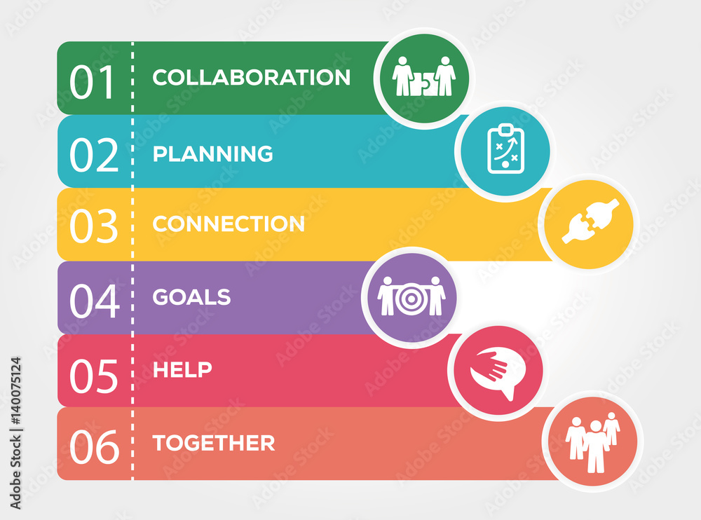 Teamwork Infographic Concept Stock Vector | Adobe Stock