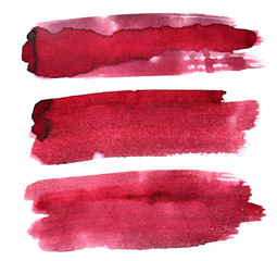 Sticker - Set of dark red rough brush strokes