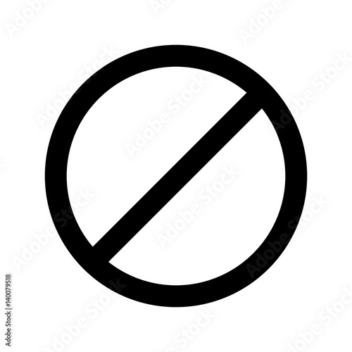 Fotografía Prohibited round sign icon vector illustration graphic design