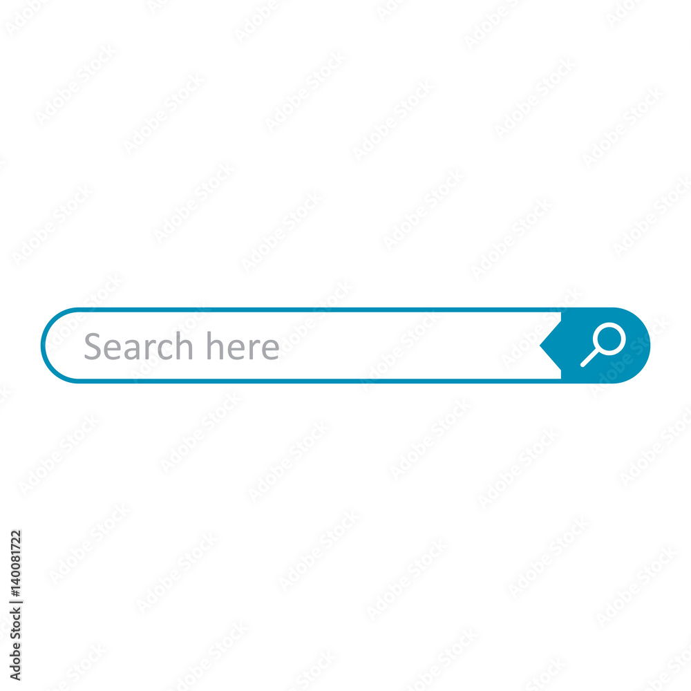 Search bar field. Vector interface element with search button. Flat ...
