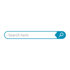 Fototapete - Search bar field. Vector interface element with search button. Flat vector illustration on white background.