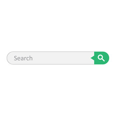 Poster - Search bar field. Vector interface element with search button. Flat vector illustration on white background.