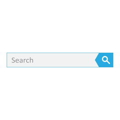 Poster - Search bar field. Vector interface element with search button. Flat vector illustration on white background.