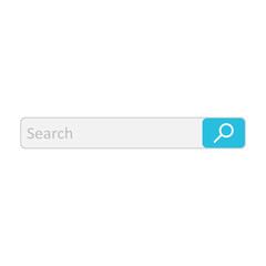 Poster - Search bar field. Vector interface element with search button. Flat vector illustration on white background.