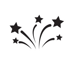 Wall Mural - firework icon on white background. flat a firework icon. firework sign.