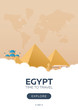 Egypt. Time to travel. Travel poster. Vector flat illustration.