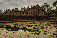 Muang Tam Castle Historical Park,Ancient Temple, A Khmer Temple  In Buriram Province In The Isan Region Of Thailand.