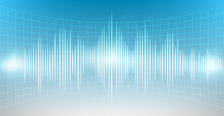 Abstract digital and sound wave background that can used for business presentation.