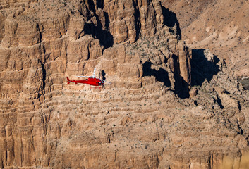 Sticker - Helicopter flying over Grand Canyon West Rim - Arizona, USA