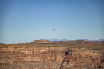 Sticker - Helicopter flying over Grand Canyon West Rim - Arizona, USA