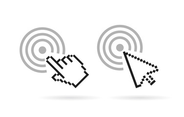 Canvas Print - Computer cursor vector icon