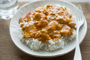 Wall Mural - Chicken curry with rice