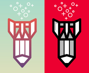 Poster - Art creative development icon illustration.