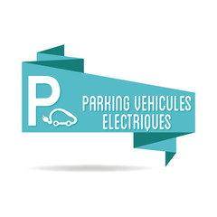 Sticker - Parking véhicules électriques.