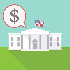 Canvas Print - the White House with a balloon and a dollar sign