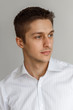 © belyjmishka - Portrait of a young man in a respectable white shirt