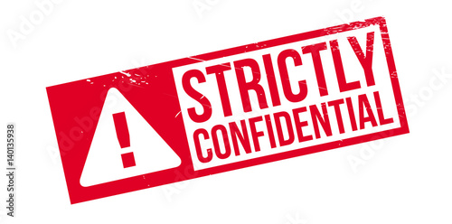 Fotomural Strictly Confidential rubber stamp