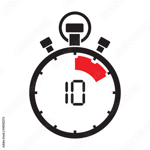 Fotomural ten minute stop watch countdown
