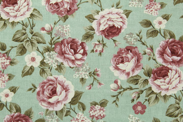 Kolorowa Bawełniana tkanina w rocznik róży wzorze dla tła lub tekstury
