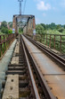 old and rusty railway tracks and bridge