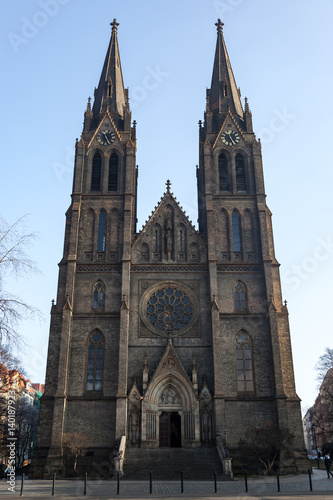 Church of St. Ludmilla in Prague Tableau sur Toile