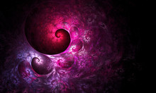 Abstract Fractal Background With A Pink Decorative Spiral