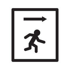 Poster - exit icon on white background. exit sign.