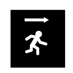 Poster - exit icon on white background. exit sign.
