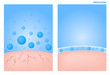 moisturizer apply on dry skin vector