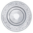 Single transparent plate with pattern